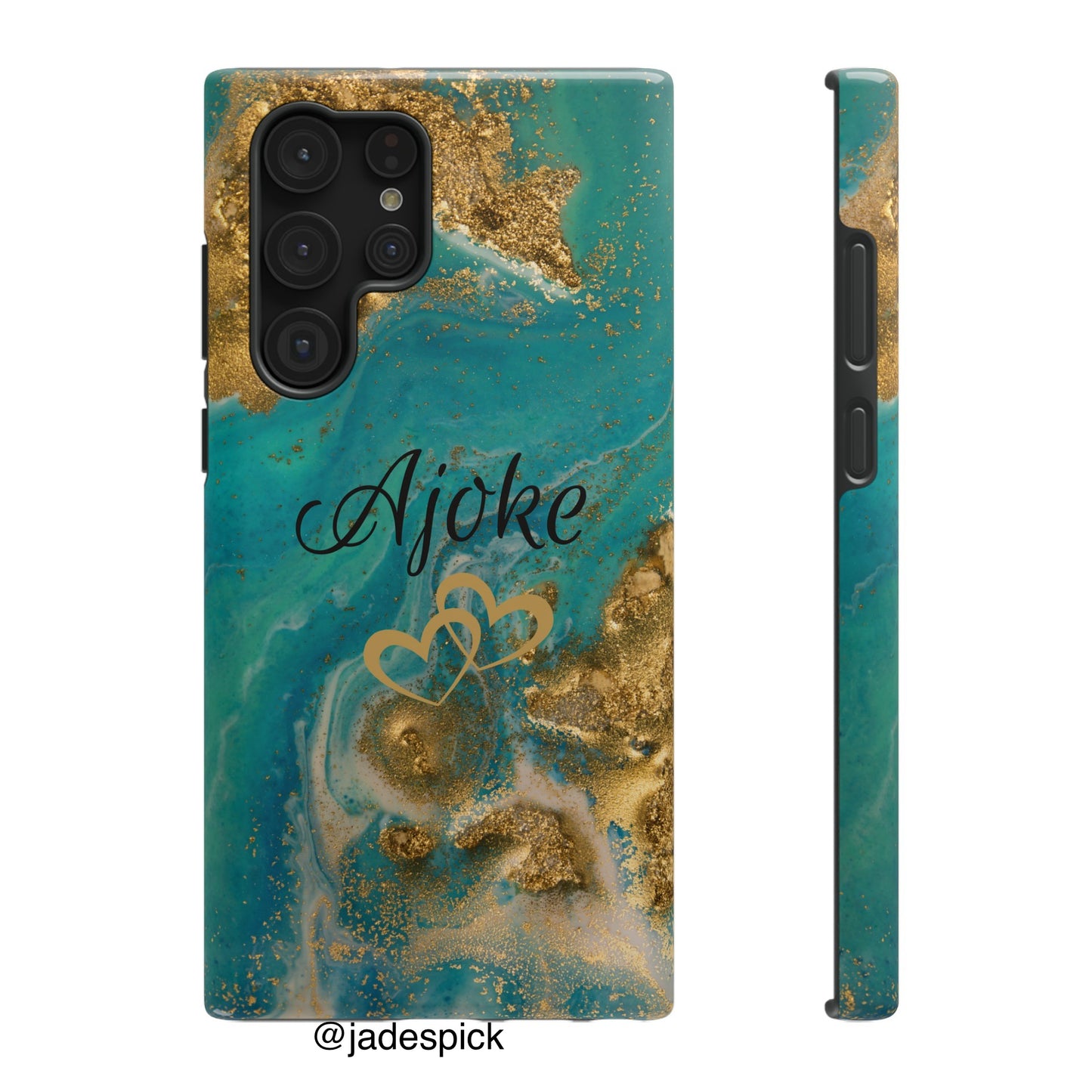 Aqua Custom Marble 2in1 Phone Case