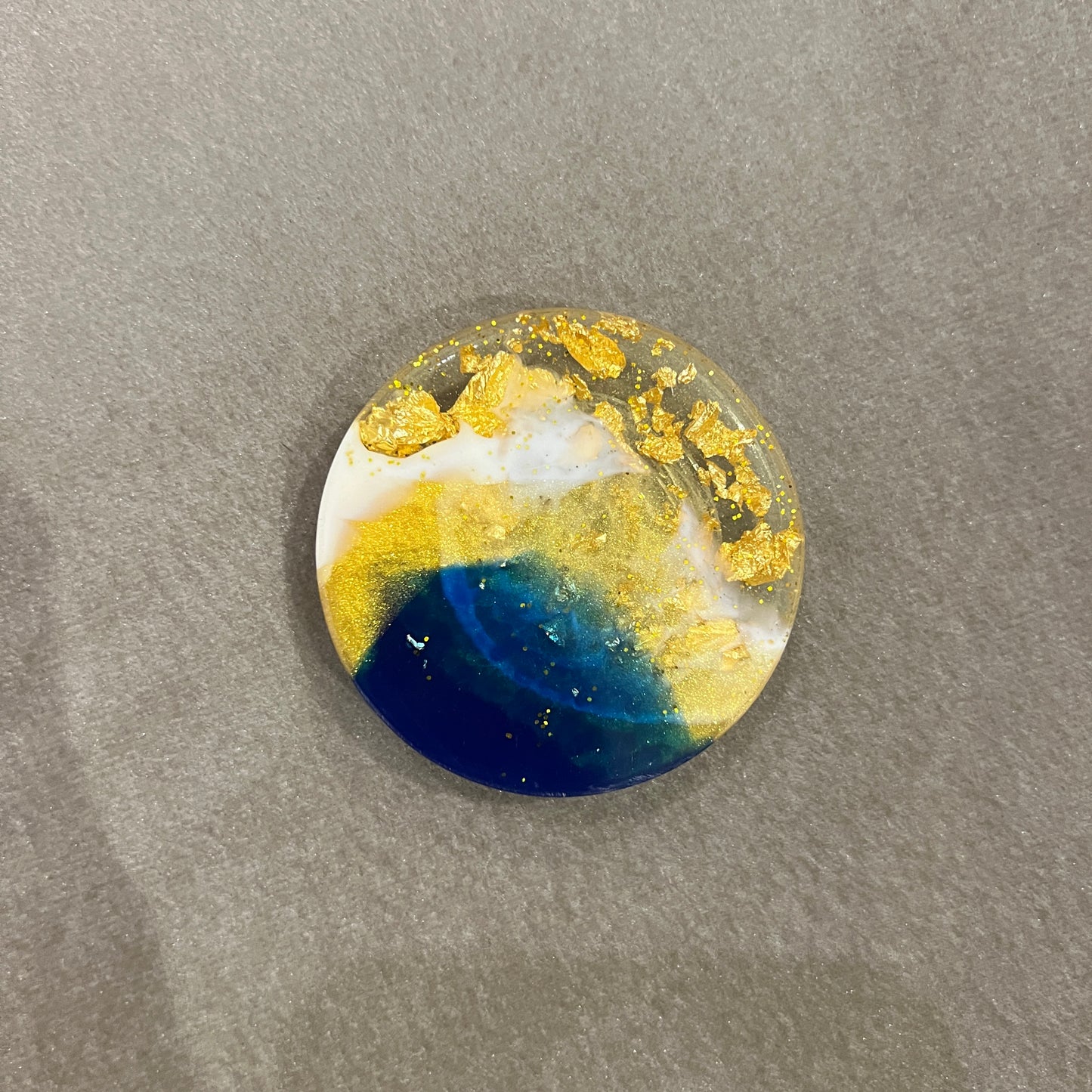 Blue Gold Foil Jadespick Popsocket