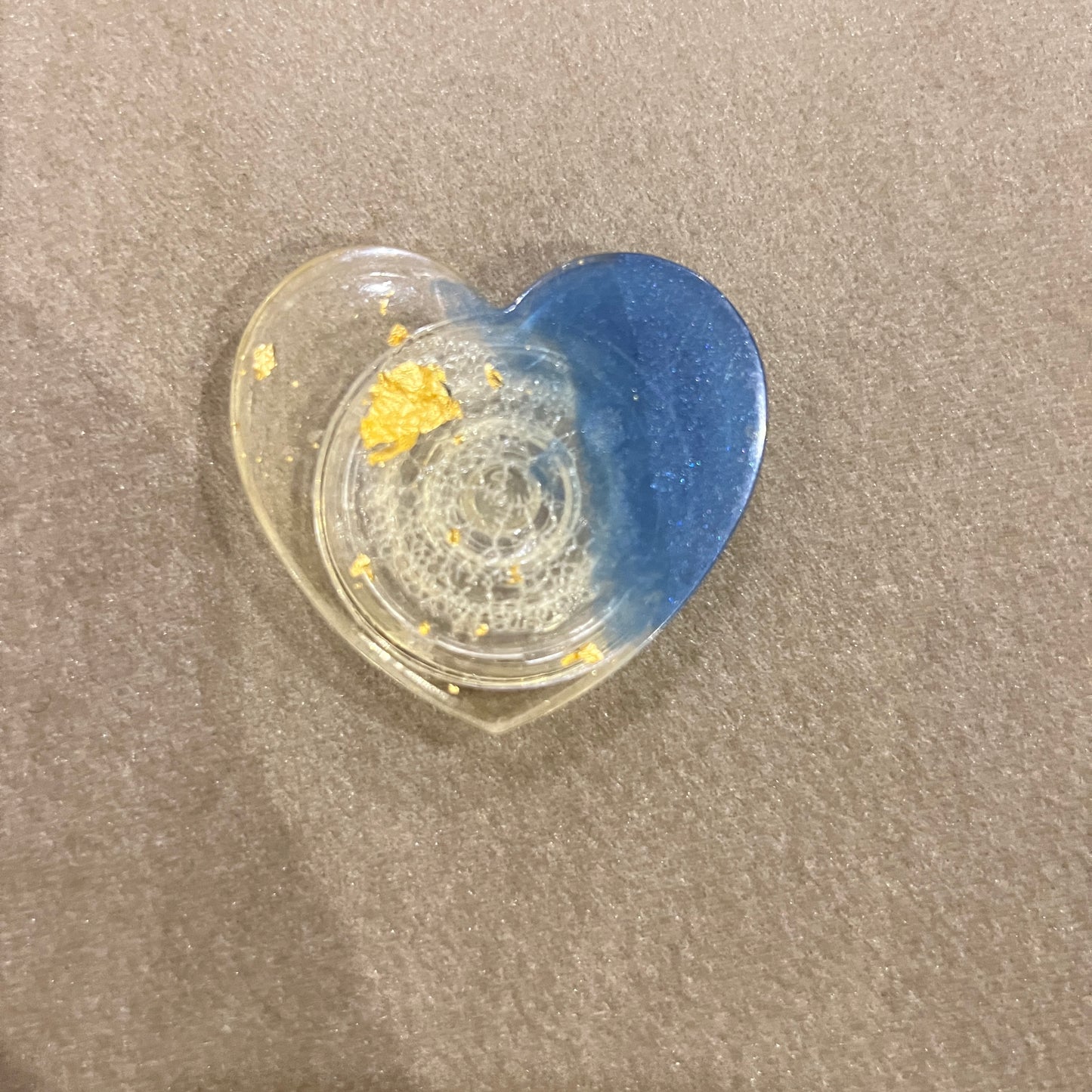 Blue Gold Foil Jadespick Popsocket