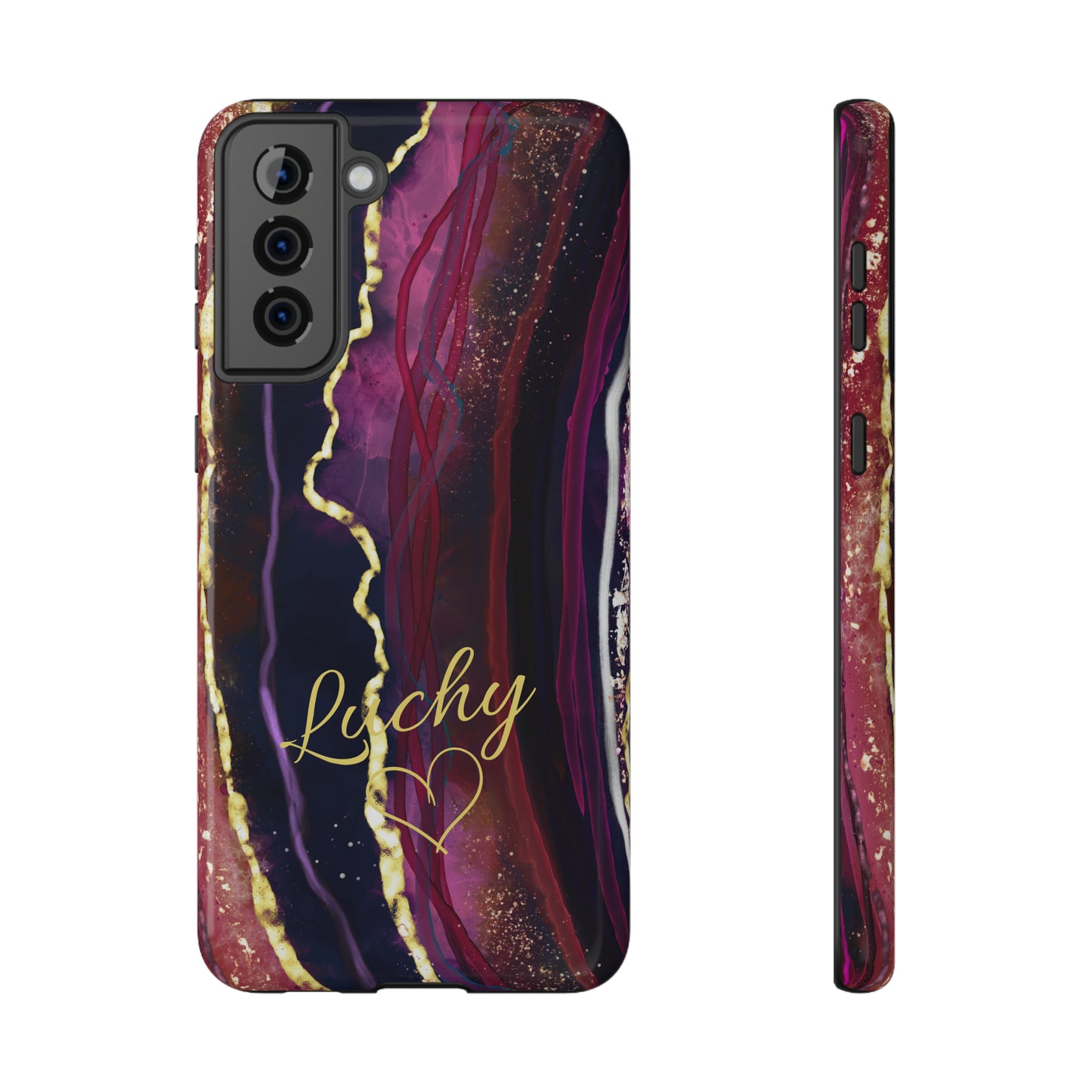 Royal Plum Custom Marble 2in1 Phone Case