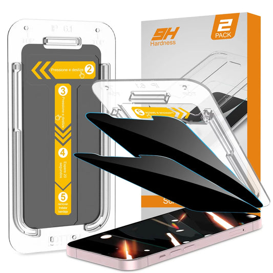 Easy Application Privacy Tempered Glass Screen Protector For iPhone