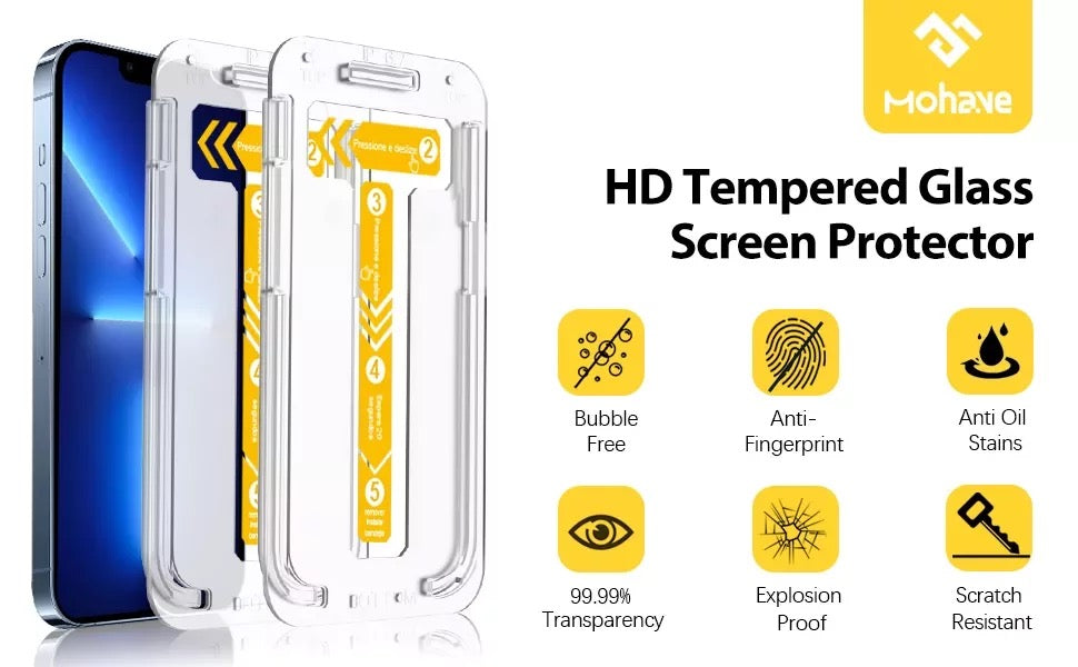 Easy Application Privacy Tempered Glass Screen Protector For iPhone