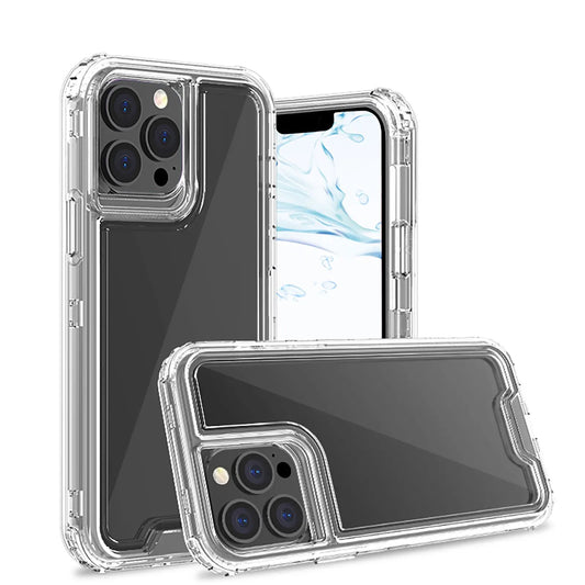 Transparent Hybrid 2in1 Case iPhone and Samsung