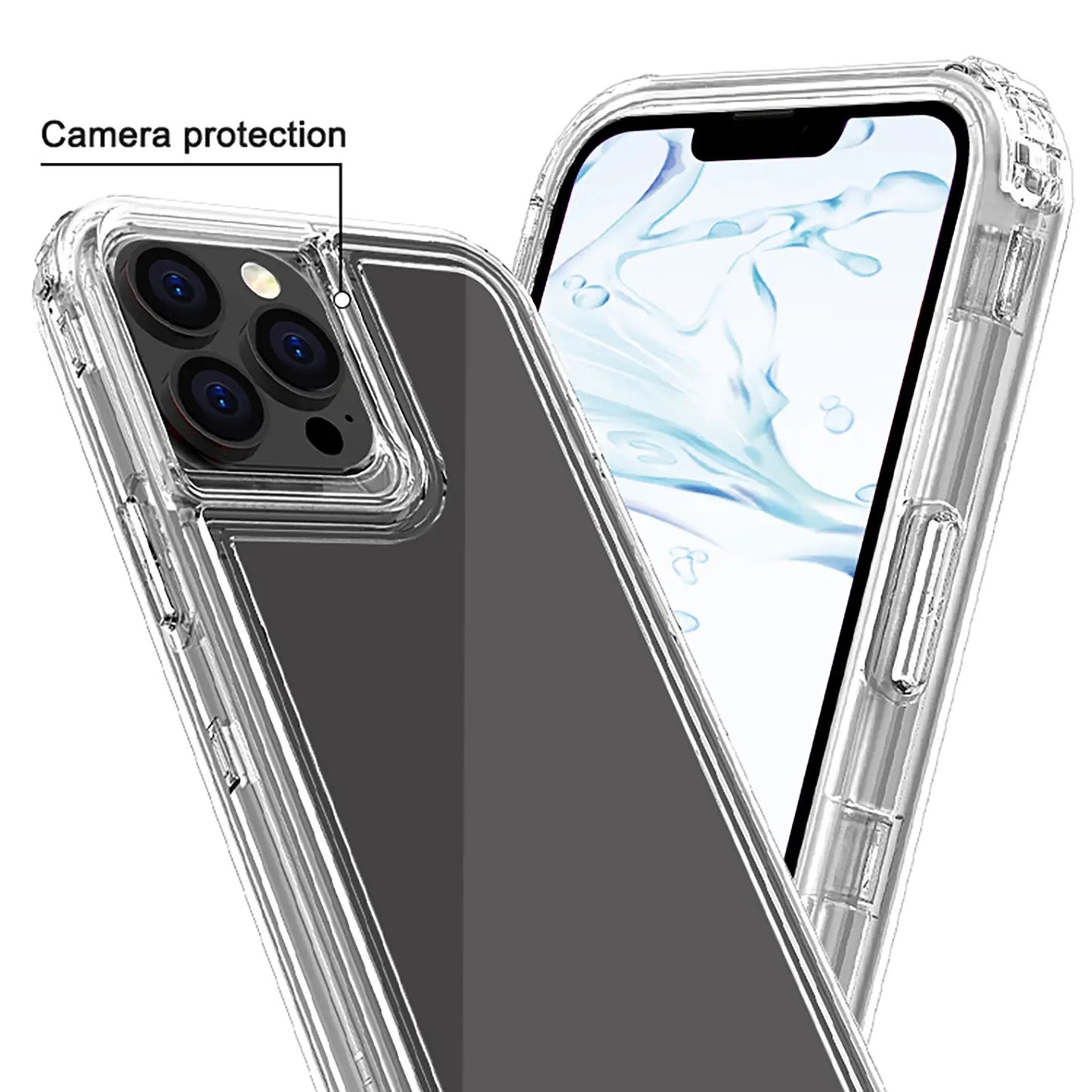 Transparent Hybrid 2in1 Case iPhone and Samsung