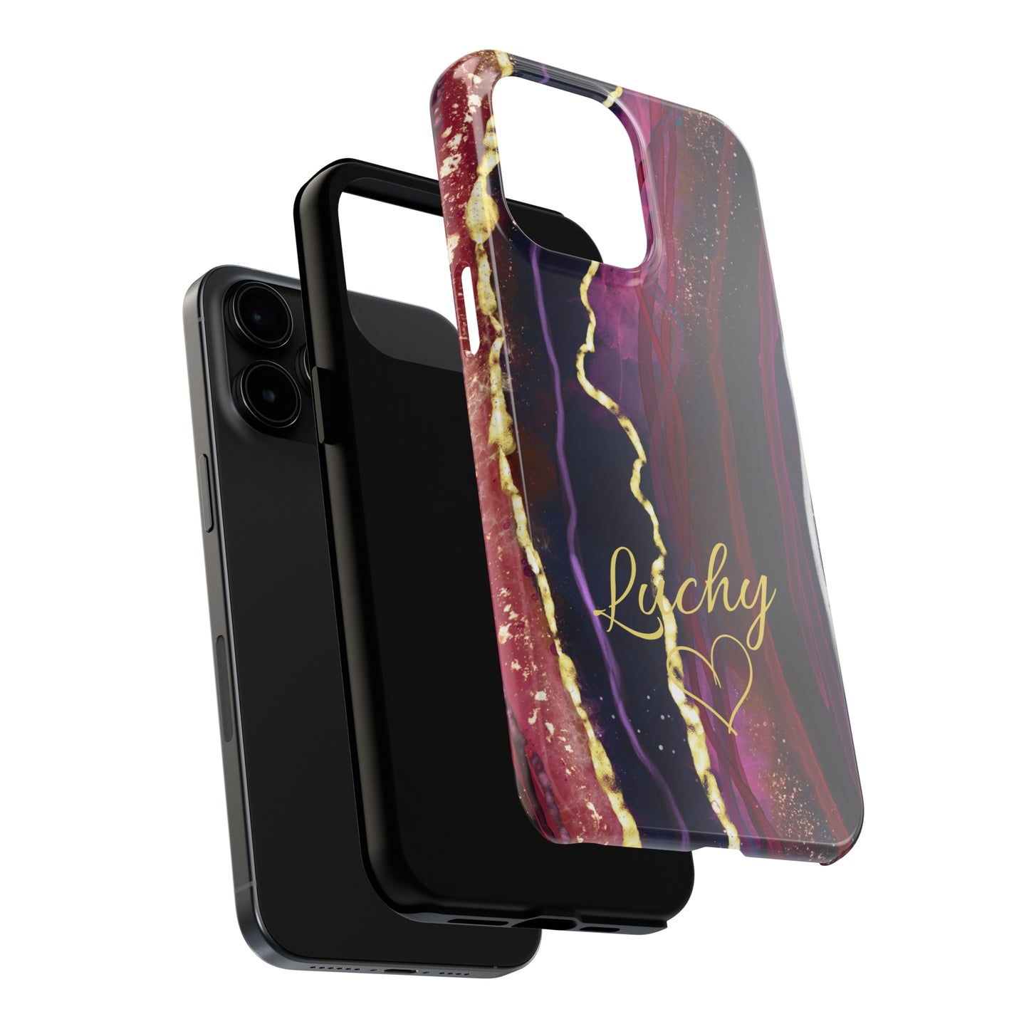 Royal Plum Custom Marble 2in1 Phone Case