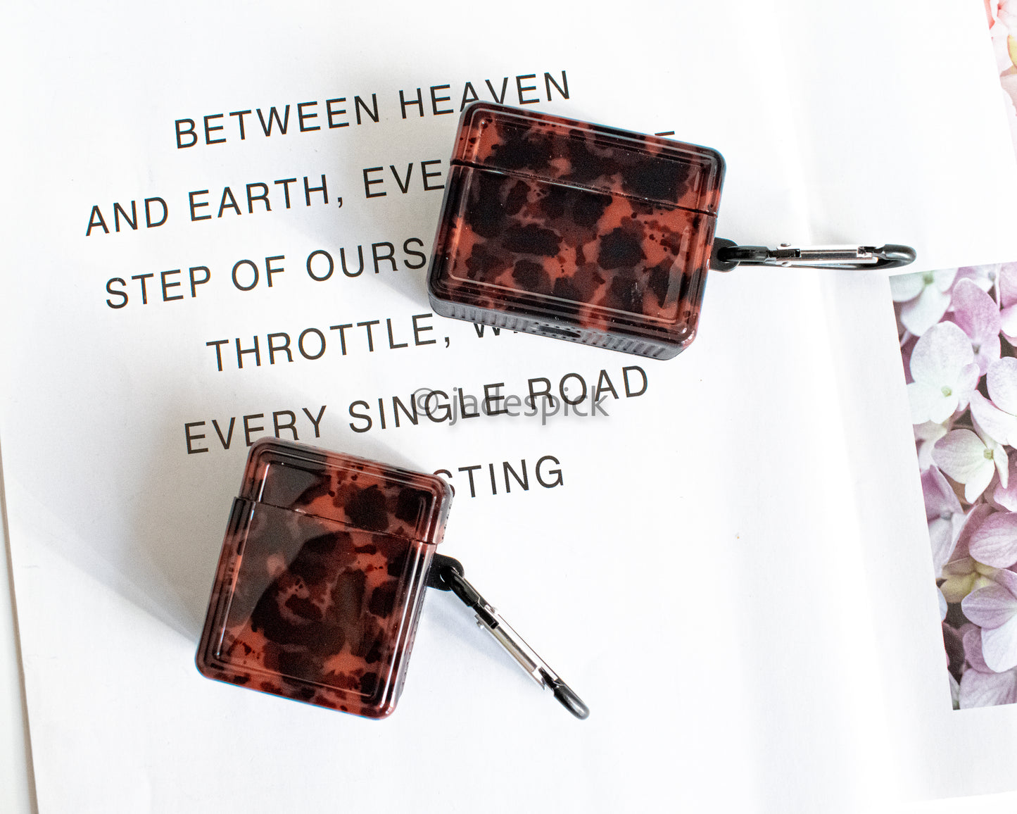 Marble Brown Protective Phone Case Matching Set for iPhone and Apple Airpod