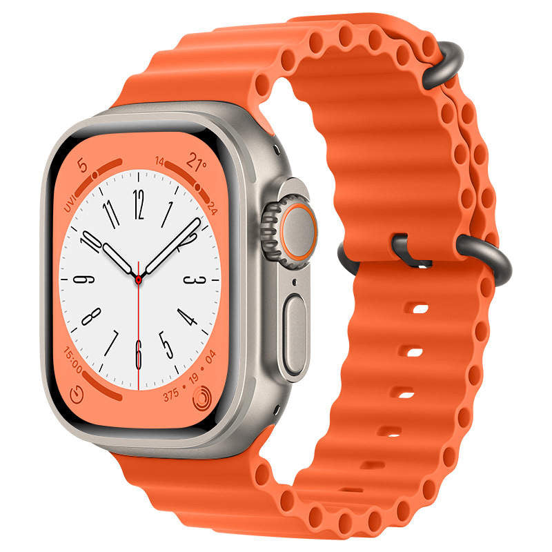 Orange Ocean Wave Apple Watch Silicone STRAP