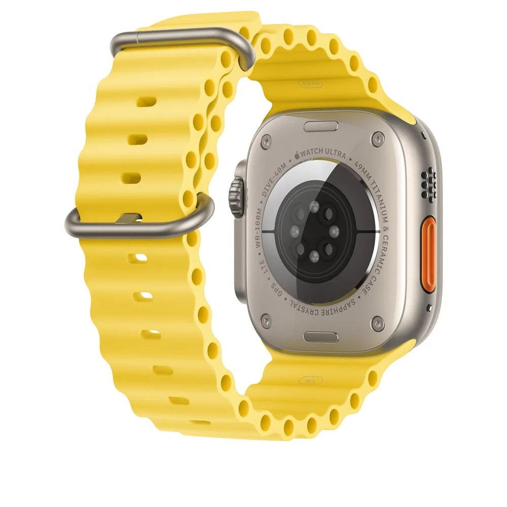 Yellow Ocean Wave Apple Watch Silicone STRAP