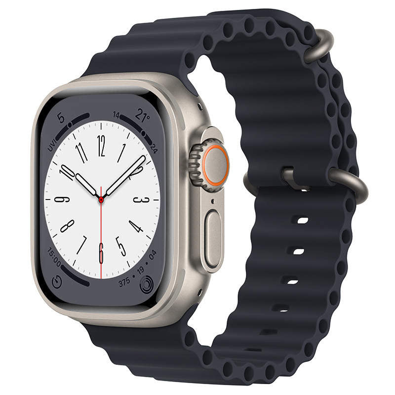 Navy Blue Ocean Wave Apple Watch Silicone STRAP