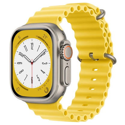 Yellow Ocean Wave Apple Watch Silicone STRAP