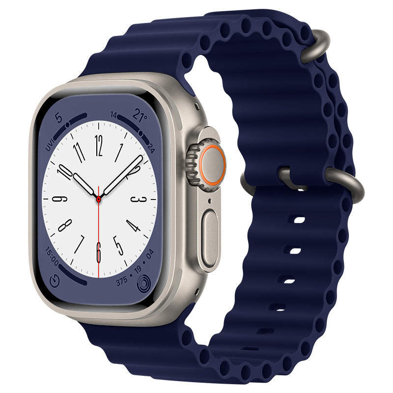 Blue Ocean Wave Apple Watch Silicone STRAP