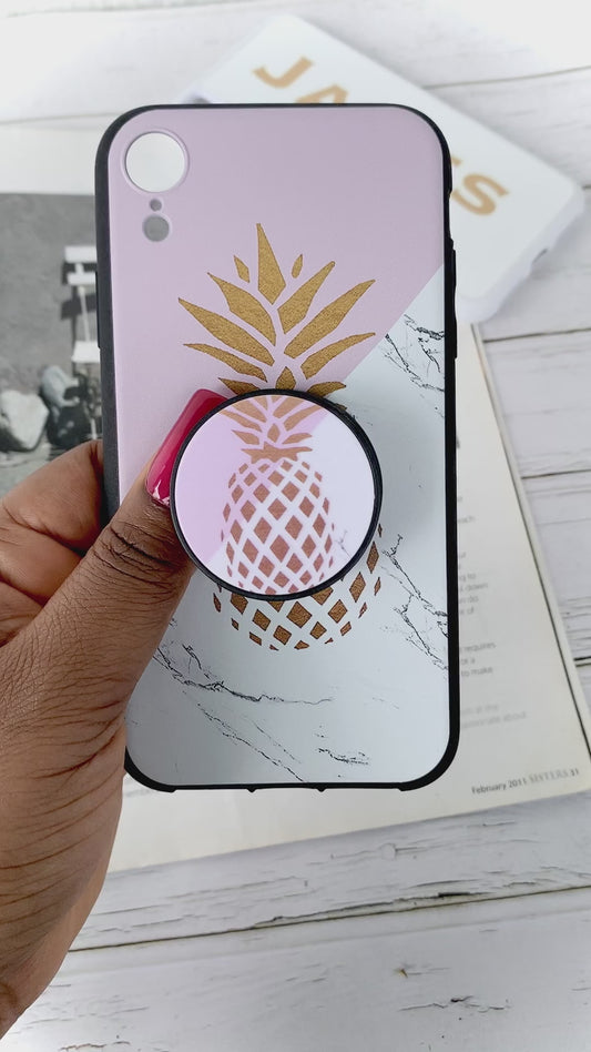 2IN1 Pink Pineapple Case for iPhone Clearance Sale