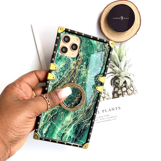 Green Trunk Marble 2in1 Case for iPhone