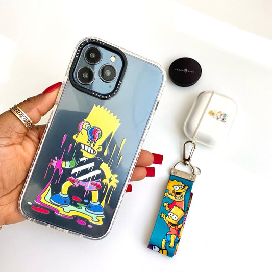 Protective Simpsons Matching Protective iPhone Case and Airpod Case set