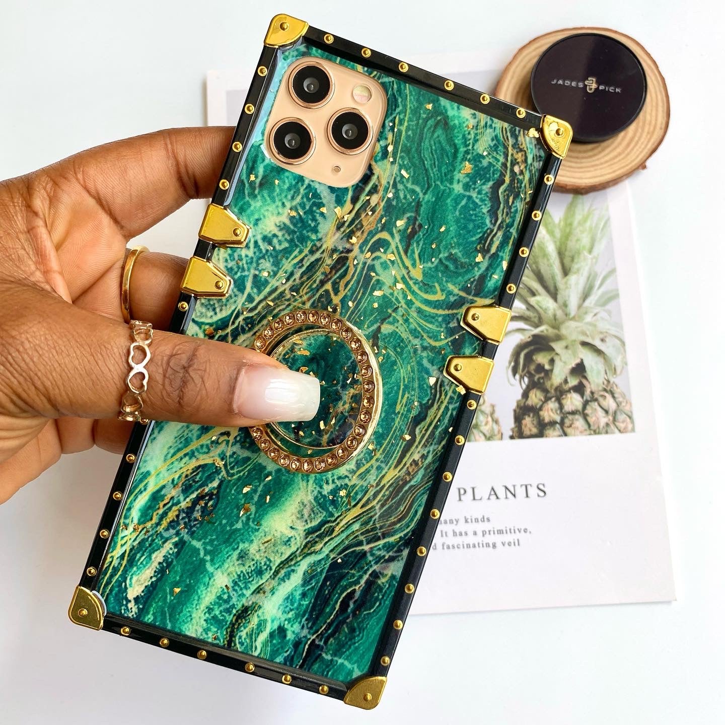 Green Trunk Marble 2in1 Case for iPhone