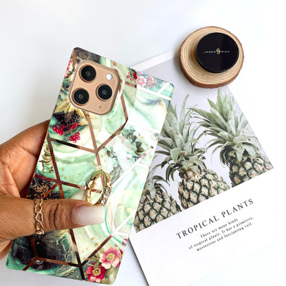 Floral Green Marble 2in1 Case for iPhone