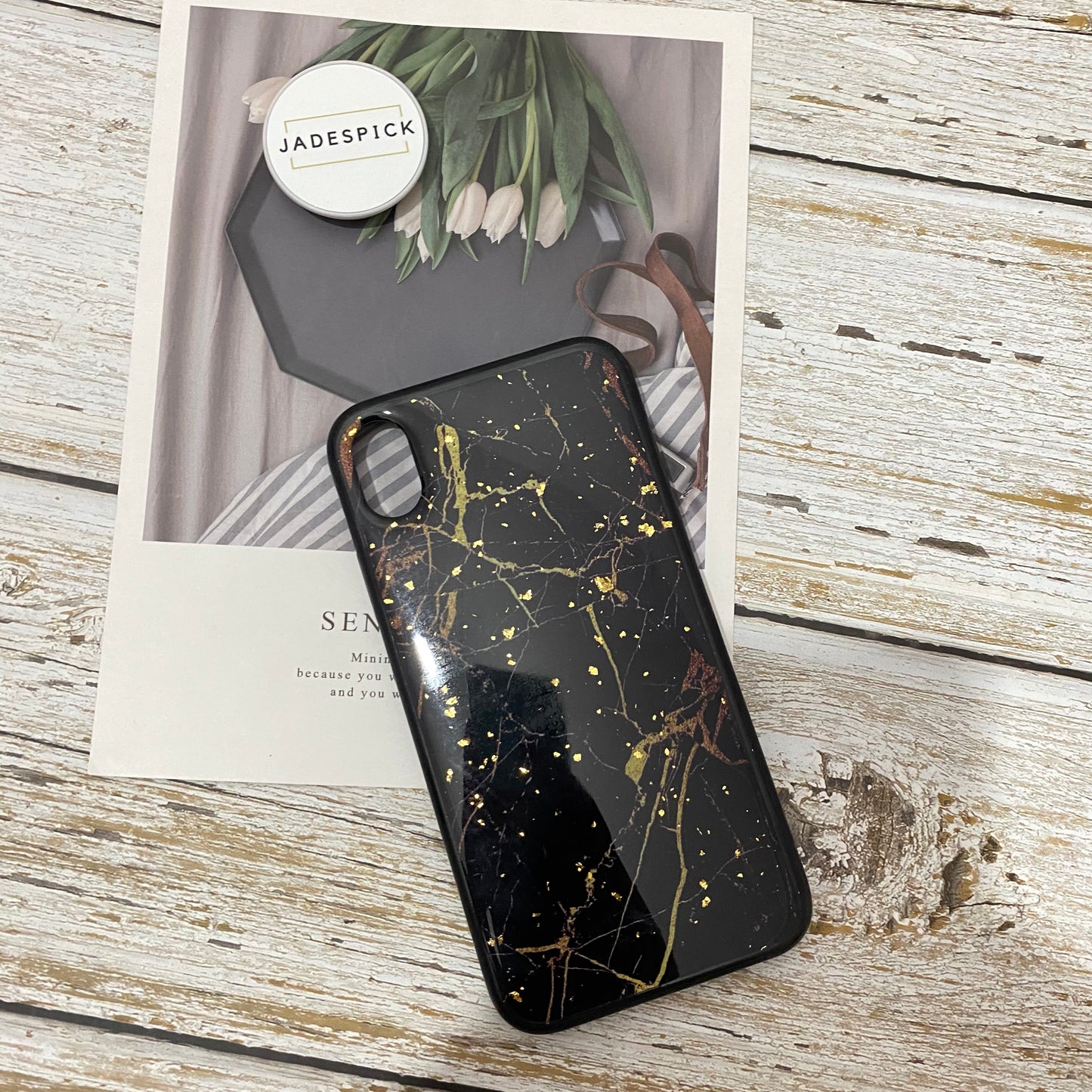 Black with Gold Foil Case for iPhone Clearance Sale