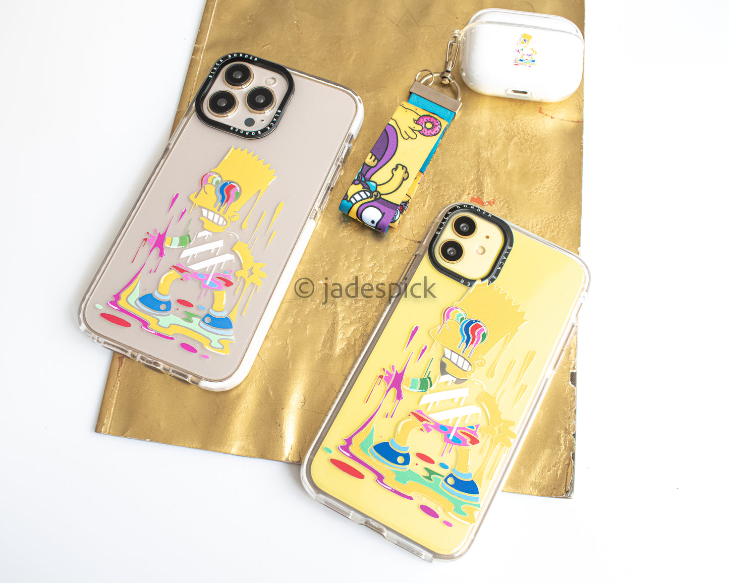 Protective Simpsons Matching Protective iPhone Case and Airpod Case set