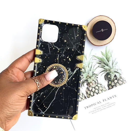 Black Trunk Marble 2in1 Case for iPhone & Samsung