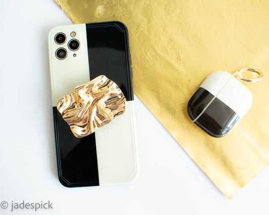 Matching Protective White and Black iPhone and Airpod set